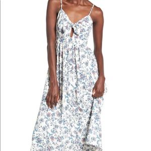 Nordstrom Soprano Tie Front Midi Dress